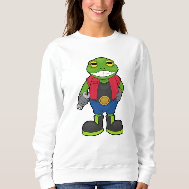 Frosch als Mechanik mit Spanner Sweatshirt (Vorderseite)