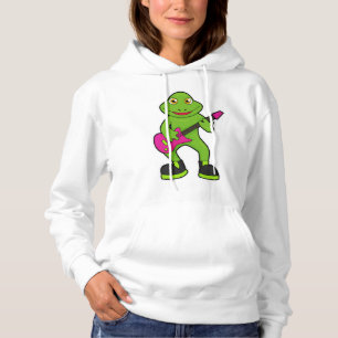 Frosch als Musiker mit Gitarre Hoodie