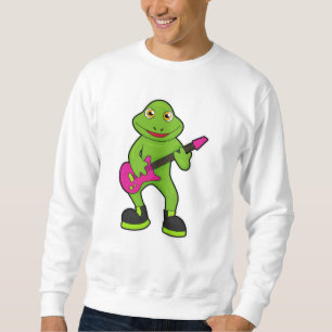 Frosch als Musiker mit Gitarre Sweatshirt
