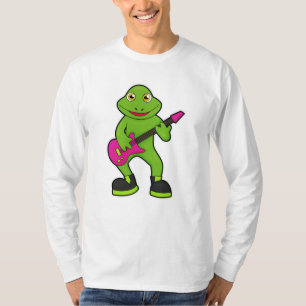 Frosch als Musiker mit Gitarre T-Shirt