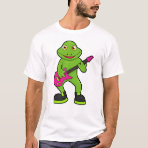Frosch als Musiker mit Gitarre T-Shirt