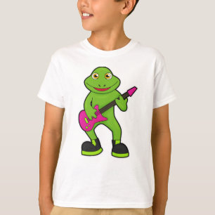 Frosch als Musiker mit Gitarre T-Shirt