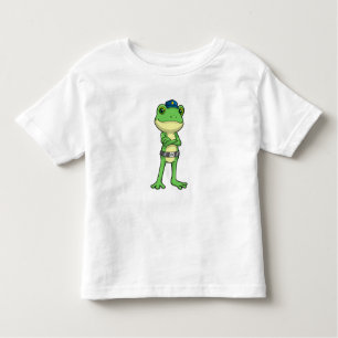 Frosch als Polizeibeamter mit Polizeihut Kleinkind T-shirt