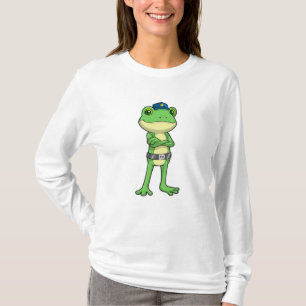 Frosch als Polizeibeamter mit Polizeihut T-Shirt