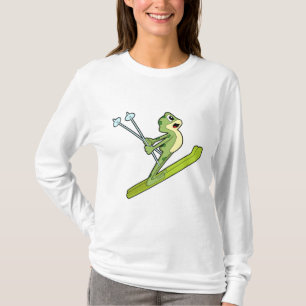 Frosch als Skijumper mit Ski.PNG T-Shirt