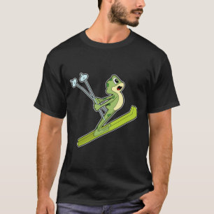 Frosch als Skijumper mit Ski.PNG T-Shirt