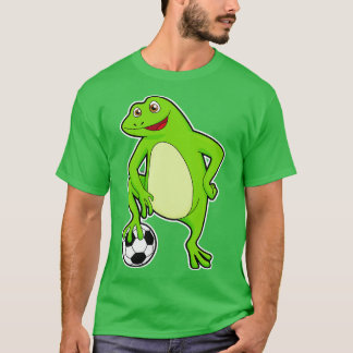 Frosch als Spieler mit Kugel T-Shirt