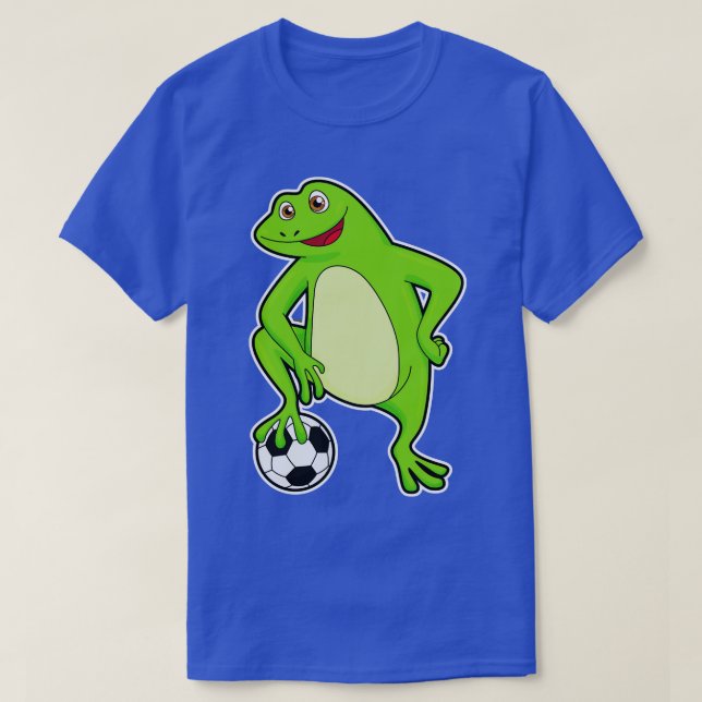 Frosch als Spieler mit Kugel T-Shirt (Design vorne)