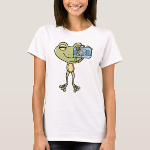 Frosch als Student mit Buch T-Shirt