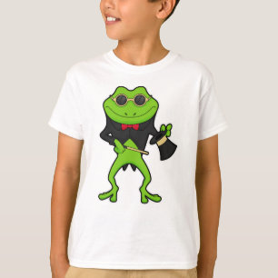 Frosch als Zauberer mit Zauberstab & Hut T-Shirt