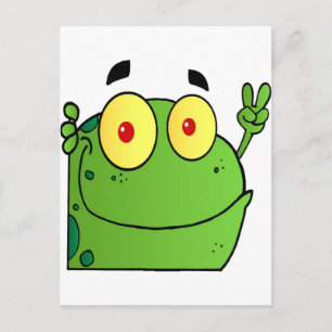 Frosch als Zeichen des Friedens Postkarte
