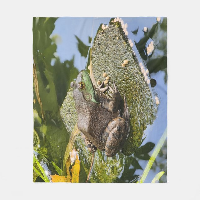 Frosch - alter Knacker Fleecedecke (Vorderseite)