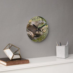 Frosch - Alter Knacker Runde Wanduhr