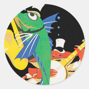 Frosch an der Ostküste Runder Aufkleber