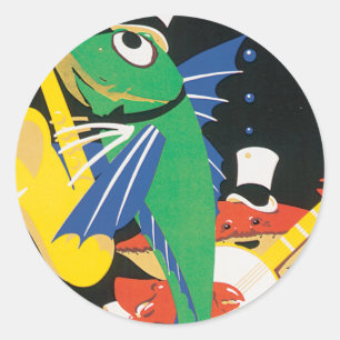 Frosch an der Ostküste Runder Aufkleber