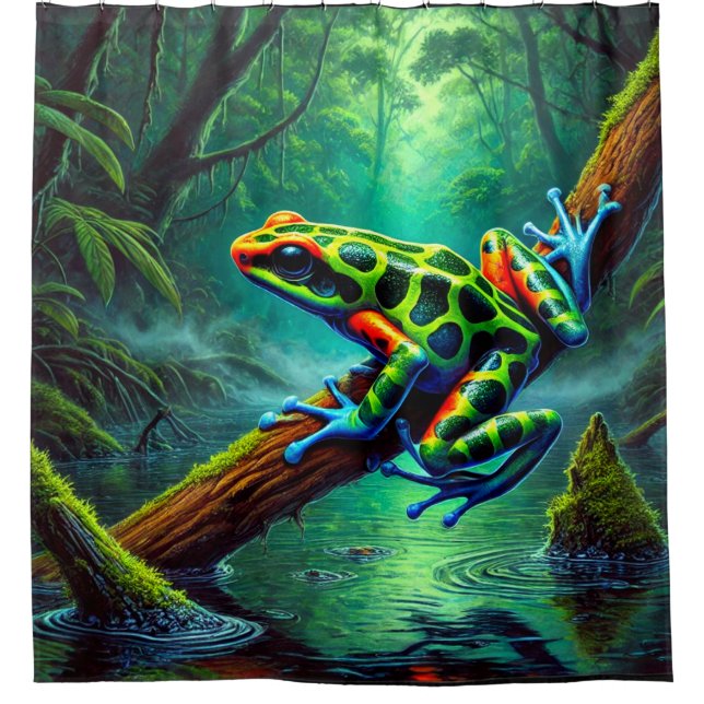 Frosch Art Duschvorhang (Vorderseite)