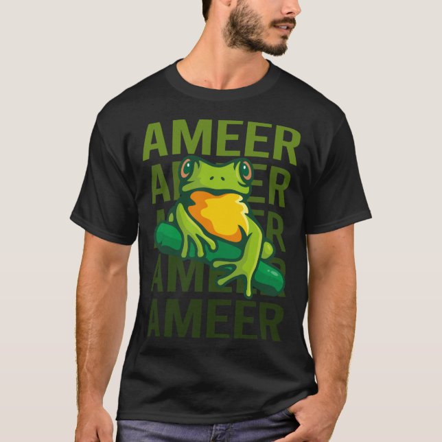 Frosch Art - Name des Ameer T-Shirt (Vorderseite)