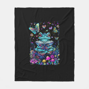Frosch-Ästhetik-Cottagecore-Goblincore-Lesen Fleecedecke