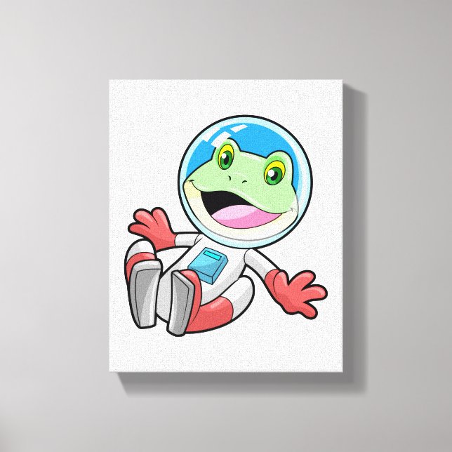 Frosch Astronaut Costume Space Leinwanddruck (Vorderseite)