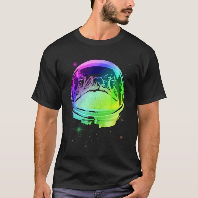 Frosch Astronaut in Weltraumhelm T-Shirt (Vorderseite)