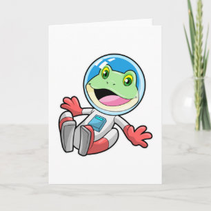 Frosch Astronaut Kostüm Weltraum Karte