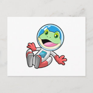 Frosch-Astronauten-Kostüm Weltraum Postkarte