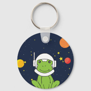 Frosch-Astronautentier mit Weltraumhelm-Clipart Schlüsselanhänger