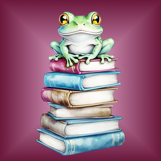 Frosch auf Büchern T-Shirt (Von Creator hochgeladen)