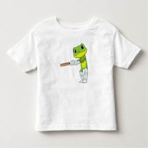 Frosch auf Cricket mit Cricket-Fledermaus Kleinkind T-shirt