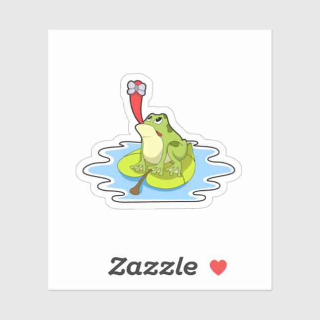 Frosch auf dem Leaf mit Insekt Aufkleber (Blatt)