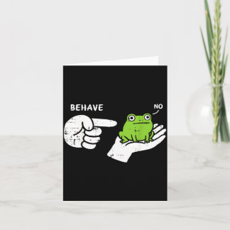 Frosch auf der Hand verhält sich lustiger Meme Car Karte
