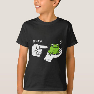 Frosch auf der Hand verhält sich lustiger Meme Car T-Shirt