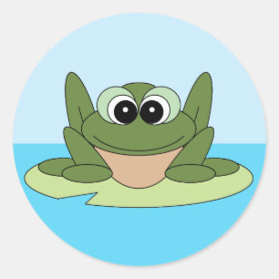 Frosch auf einem Lily Pad Aufkleber