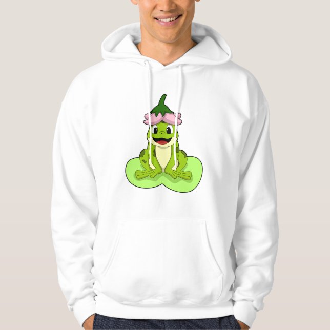 Frosch auf Leaf Hoodie (Vorderseite)