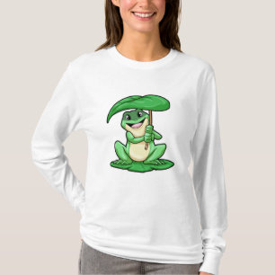 Frosch auf Leaf mit Schirm T-Shirt
