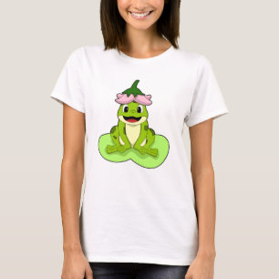 Frosch auf Leaf T-Shirt