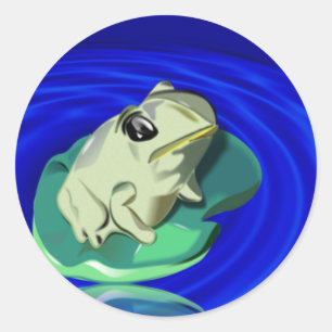Frosch auf Lily Pad Stickers