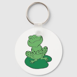 Frosch auf Lilypad Schlüsselanhänger