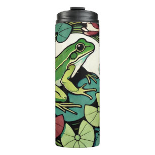 Frosch auf Lilypads Thermosbecher