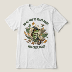 Frosch auf meinem Weg, um Bücher zu hamstern und C Tri-Blend Shirt