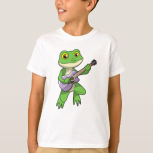 Frosch auf Musik mit Gitarre T-Shirt