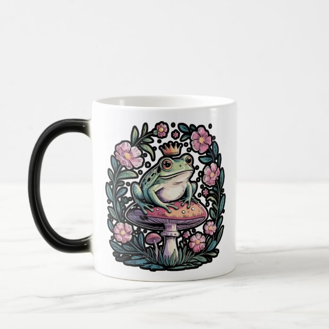 Frosch auf Pilz Verwandlungstasse (Links)