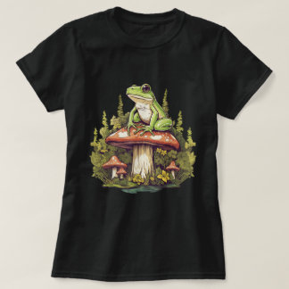 Frosch auf Pilzcodierung T-Shirt