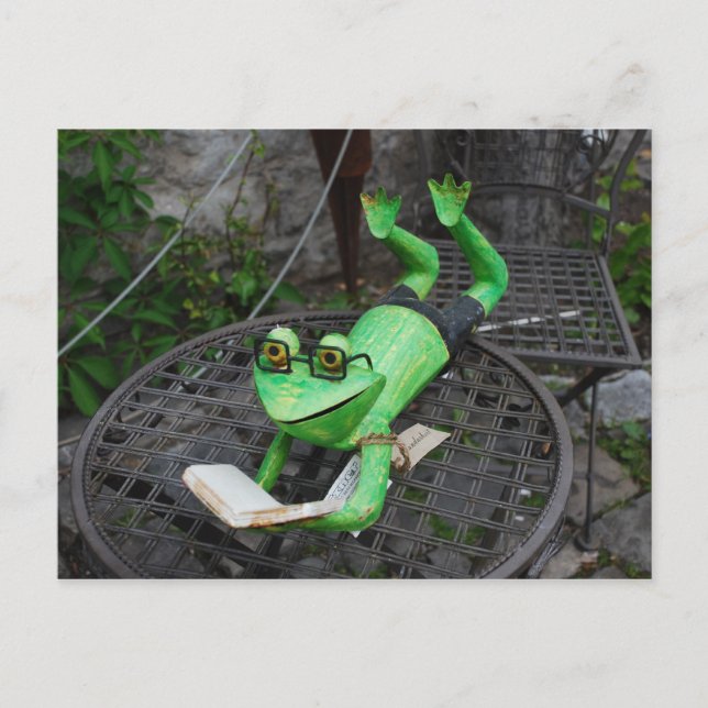 Frosch auf Urlaub Postkarte (Vorderseite)