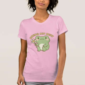 Frosch-Aufkleber/T-Shirt „Ich gebe mein Bestes“ T-Shirt