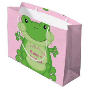 Frosch Baby Dusche Pink Große Geschenktüte