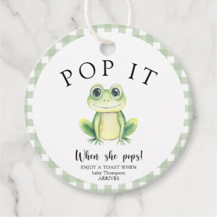Frosch-Baby-Party - Knall es! Wenn sie platzt! Geschenkanhänger