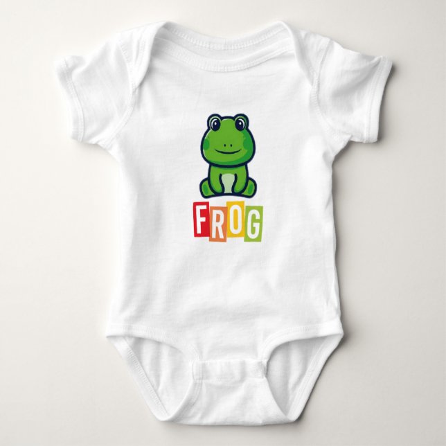 Frosch Baby Strampler (Vorderseite)