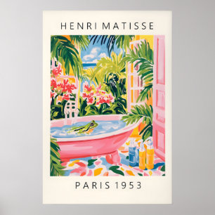 Frosch-Badezimmer-Druck, Matisse-Wandkunst, Dopami Poster