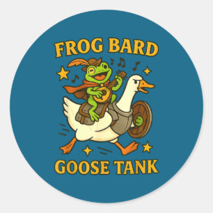 Frosch Barde Gans Tank Lustige Dnd Party Duo Rpg K Runder Aufkleber